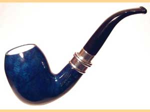   LORENZETTI DARK BLUE silver ring with meerschaum 54