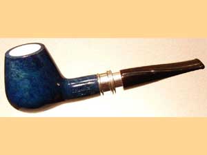   LORENZETTI DARK BLUE silver ring with meerschaum 53