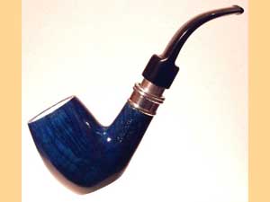   LORENZETTI DARK BLUE silver ring with meerschaum 51