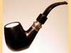   LORENZETTI BLACK MAT silver ring with meerschaum 9mm - 