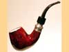   LORENZETTI DARK BROWN silver ring with meerschaum 9mm - 