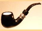   LORENZETTI Black mat silver ring with meerschaum 50