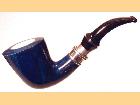   LORENZETTI DARK BLUE silver ring with meerschaum 52