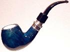   LORENZETTI DARK BLUE silver ring with meerschaum 59