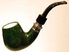   LORENZETTI DARK GREEN silver ring with meerschaum 50