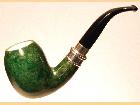   LORENZETTI DARK GREEN silver ring with meerschaum 54