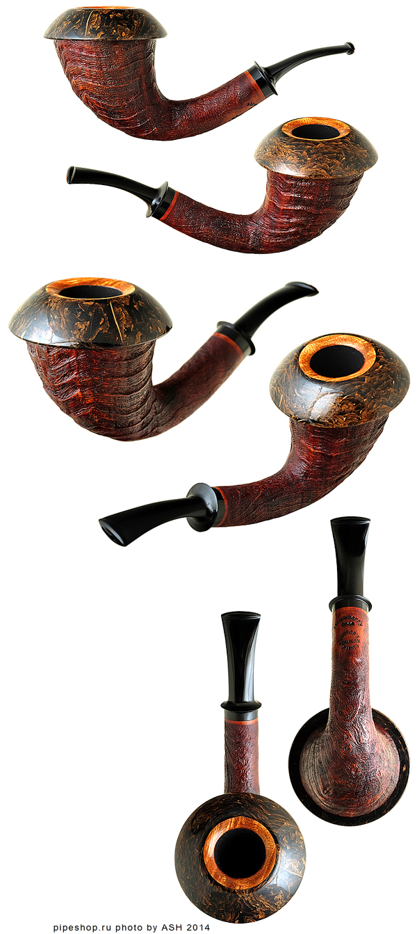   KOVALEV DOCTOR`S PIPES SANDBLAST STRAWBERRY TREE CALABASH WITH POLYMERIZED TOBACCO