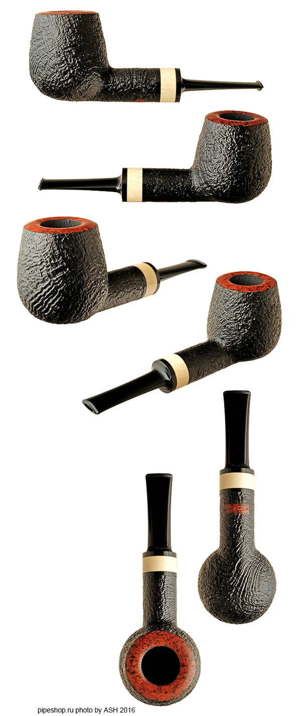   JOAO REIS SANDBLAST REVERSE CALABASH BILLIARD WITH BONE