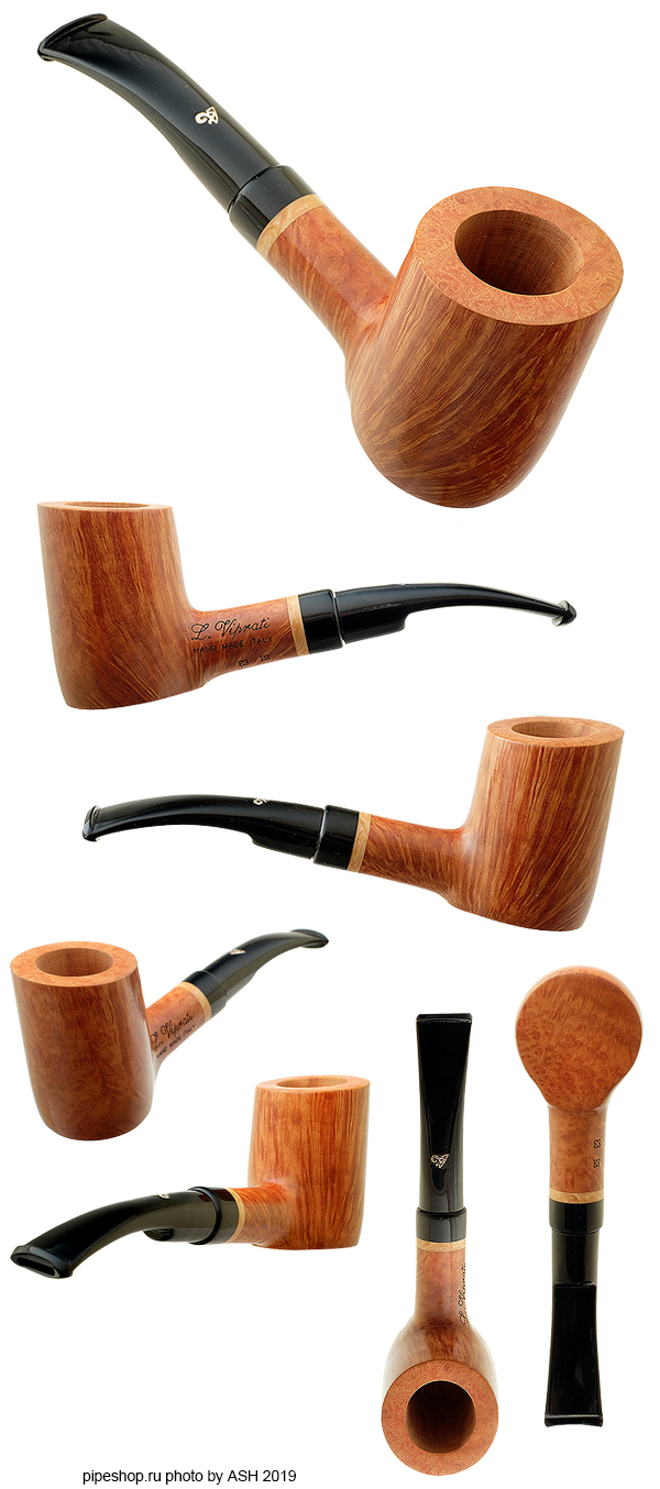   L. VIPRATI SMOOTH BENT POKER WITH DECO Grade 2 CLOVERS,  9 