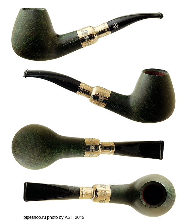  RATTRAY`S PIPE OF THE YEAR 2019 GREEN SMOOTH BENT BRANDY SPIGOT 37/160,  9 