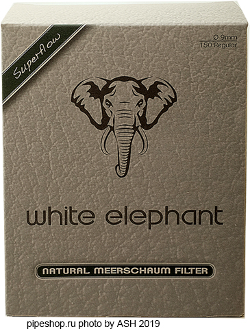   WHITE ELEPHANT NATURAL MEERSCHAUM FILTER 9 mm, 150 .