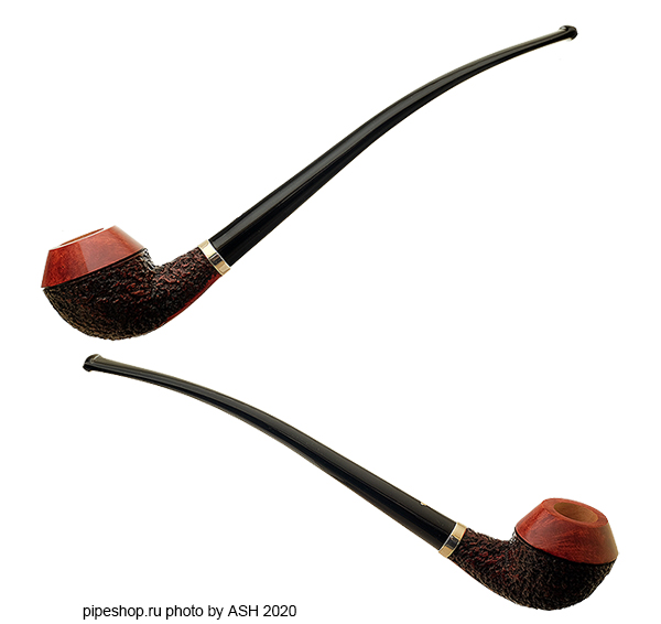   MASTRO GEPPETTO RUSTICATO CHURCHWARDEN BENT RHODESIAN WITH SILVER