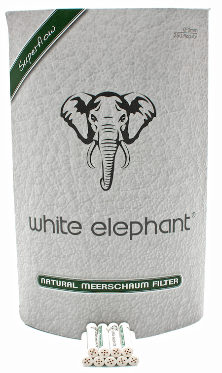   WHITE ELEPHANT NATURAL MEERSCHAUM FILTER 9 mm, 250 .