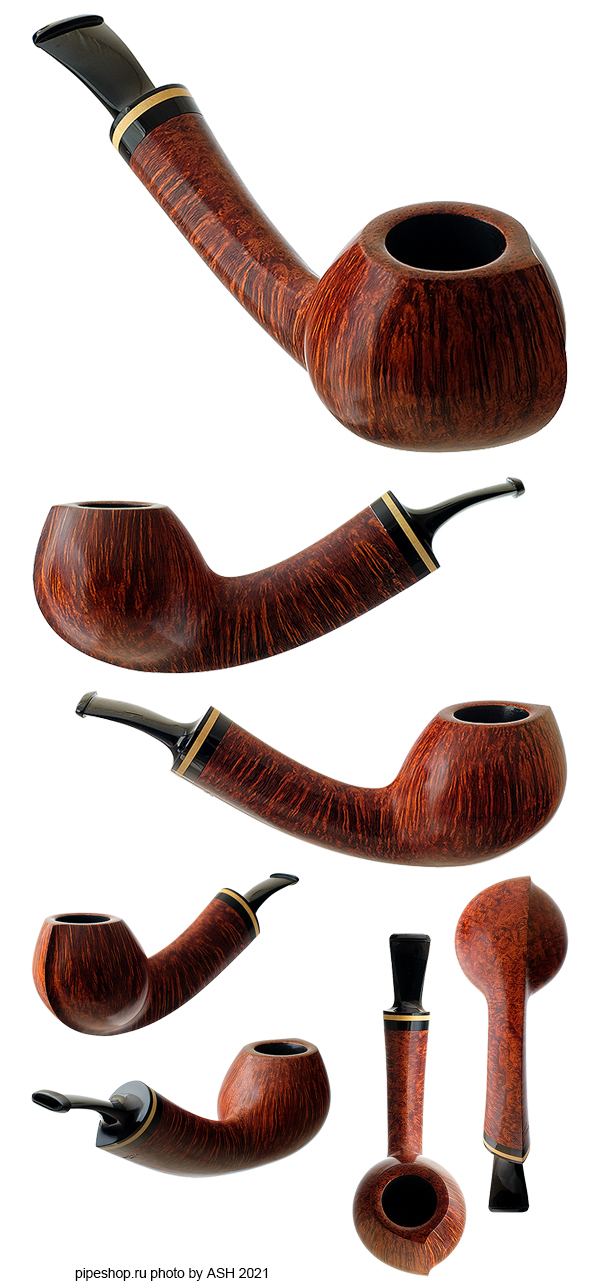    SMOOTH TEARDROP SHANK BENT APPLE WITH BOXWOOD Grade G ESTATE NEW UNSMOKED (2012)