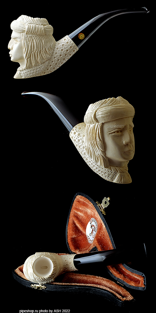   ALTINAY MEERSCHAUM CARVED BENT INDIAN