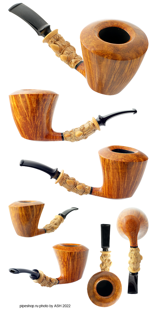   KOVALEV DOCTOR`S PIPES SMOOTH BAMBOO BENT DUBLIN Grade DOUBLE FLASH