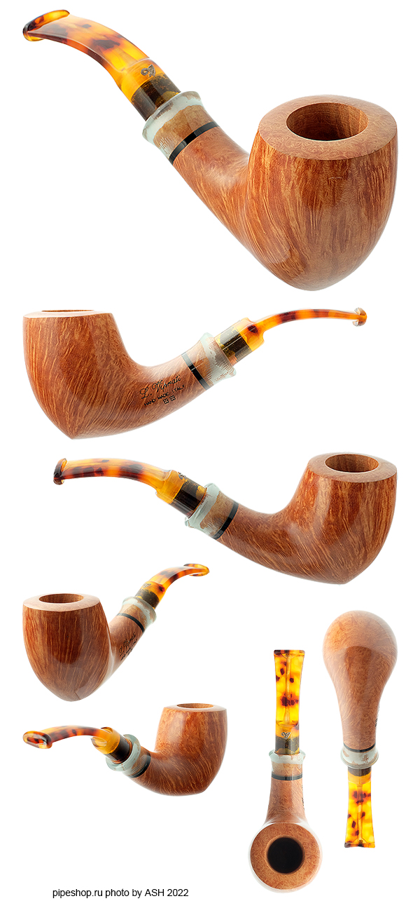   L. VIPRATI SMOOTH BENT POINTED BILLIARD Grade 2 CLOVERS,  9 