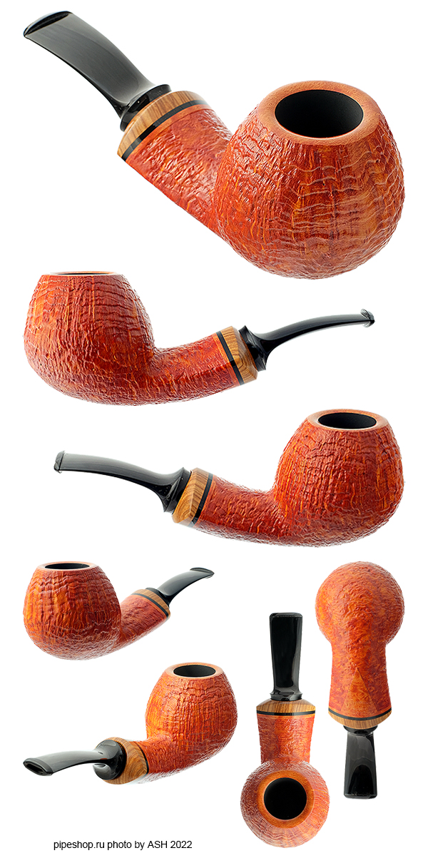   .  TAN SANDBLAST BENT BRANDY WITH OLIVEWOOD