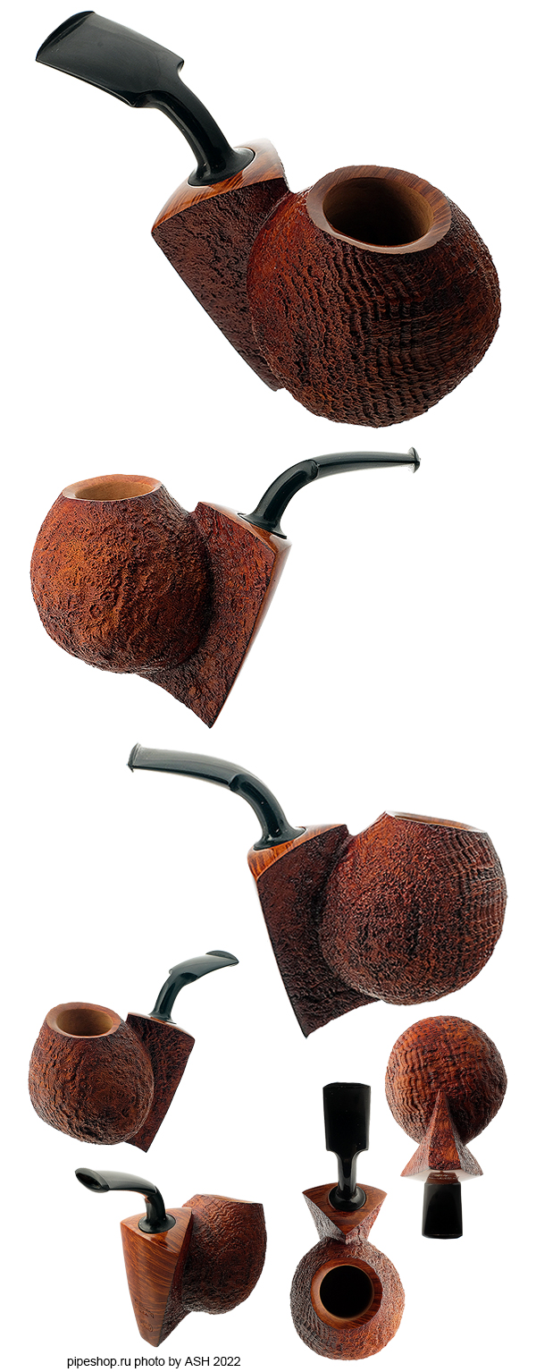   ROGER WALLENSTEIN - BRAD POHLMANN SANDBLAST BENT EGG SITTER ESTATE NEW UNSMOKED (2013)