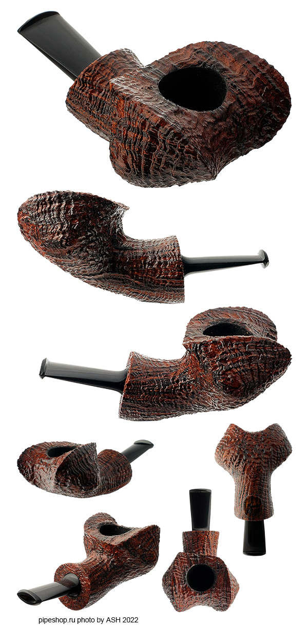   ROGER WALLENSTEIN - PAOLO BECKER SANDBLAST BENT FUNNY FREEHAND ESTATE NEW UNSMOKED (2013)