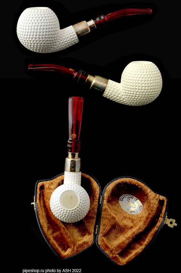   ALTINAY MEERSCHAUM SPIGOT GOLF CARVED BENT APPLE 3502