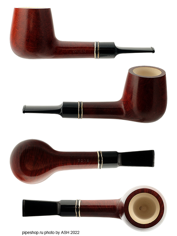   VAUEN 7075 SMOOTH BRANDY WITH MEERSCHAUM ESTATE NEW UNSMOKED,  9 