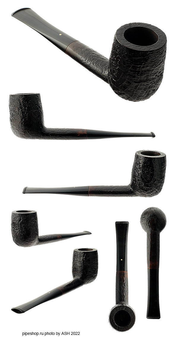   DUNHILL SHELL BRIAR 44 F/T 3S SANDBLAST OVAL SHANK BILLIARD ESTATE (1951)