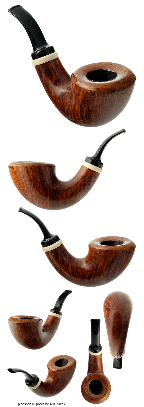   NANNA IVARSSON SMOOTH HORN WITH MAMMOTH IVORY 5007 ESTATE NEW UNSMOKED