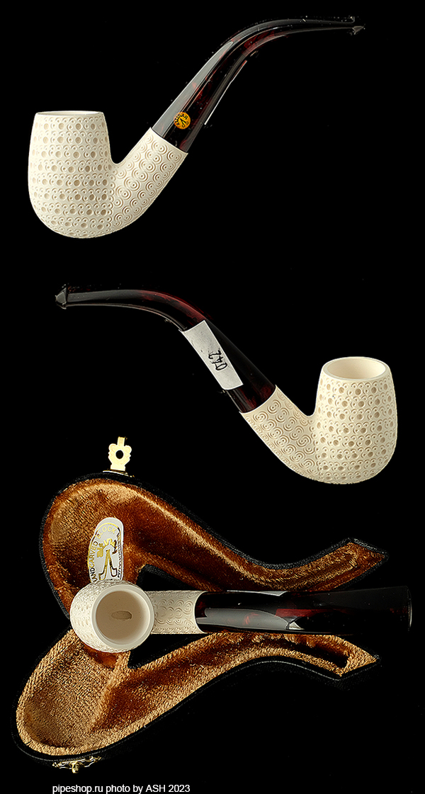   ALTINAY MEERSCHAUM CARVED BENT BILLIARD