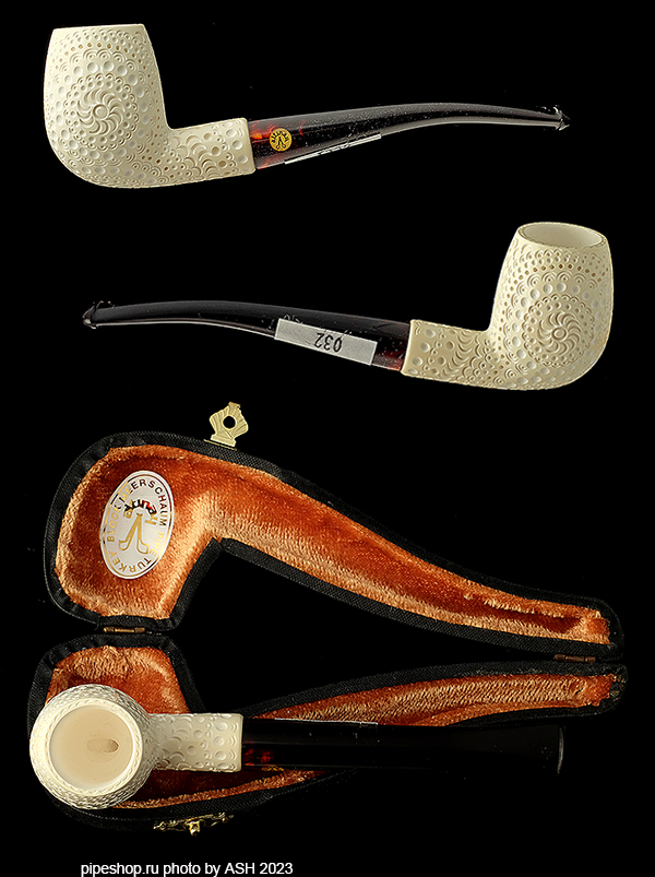   ALTINAY MEERSCHAUM CARVED BENT BILLIARD