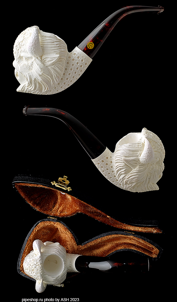   ALTINAY MEERSCHAUM CARVED BENT BUFFALO