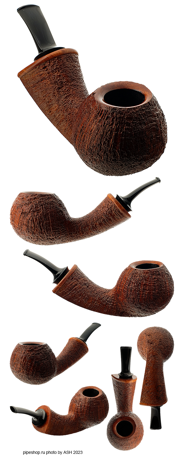   NANNA IVARSSON SANDBLAST BENT TEARDROP SHANK APPLE 4907 ESTATE NEW UNSMOKED