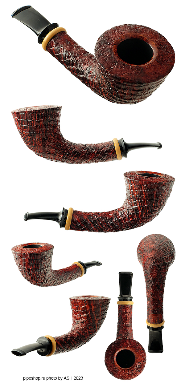   PS Studio BROWN CONTRAST SANDBLAST HORN WITH BOXWOOD