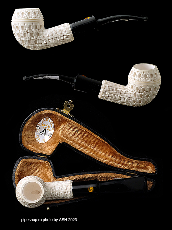   ALTINAY MEERSCHAUM CARVED BENT BULLDOG