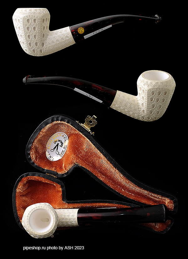   ALTINAY MEERSCHAUM CARVED BENT PANELED DUBLIN