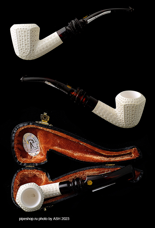  ALTINAY MEERSCHAUM CARVED BENT PANELED DUBLIN
