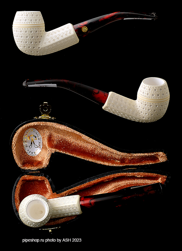   ALTINAY MEERSCHAUM CARVED BENT BULLDOG