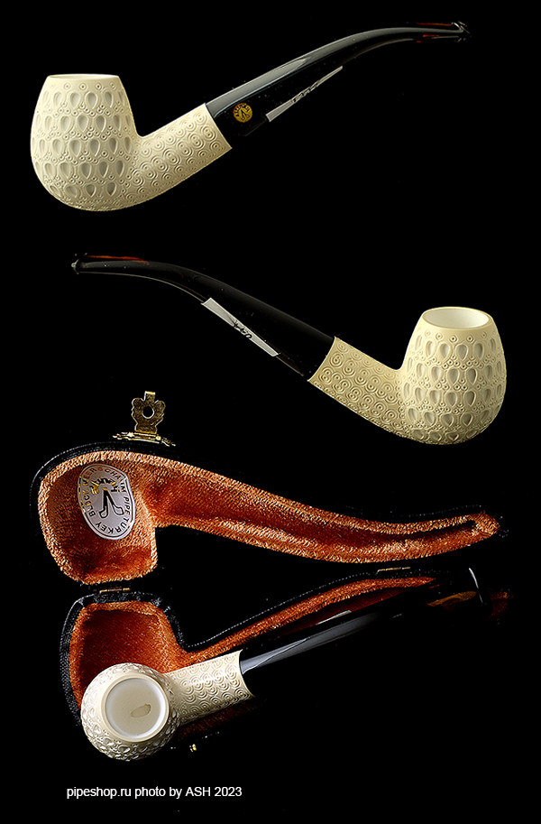   ALTINAY MEERSCHAUM CARVED BENT EGG