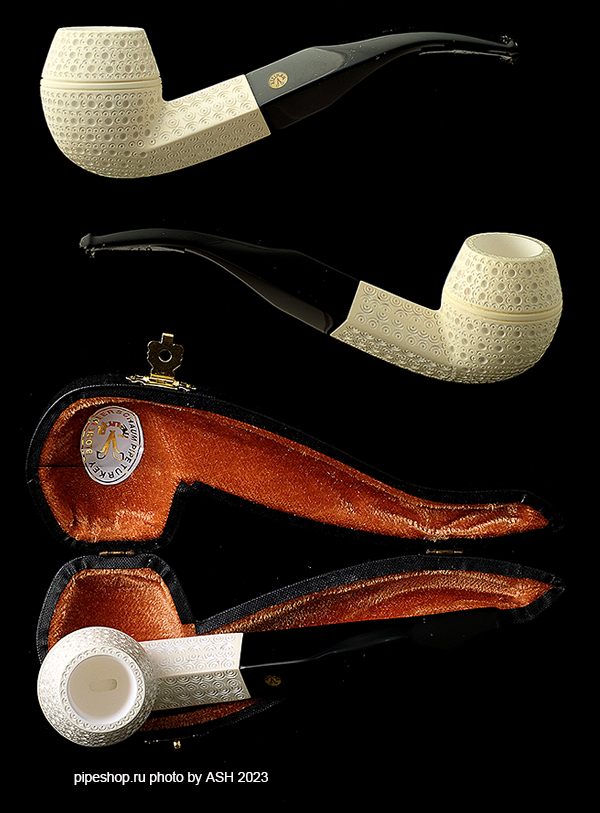   ALTINAY MEERSCHAUM CARVED BENT BULLDOG