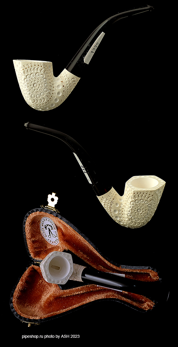   ALTINAY MEERSCHAUM CARVED BENT PANELED DUBLIN