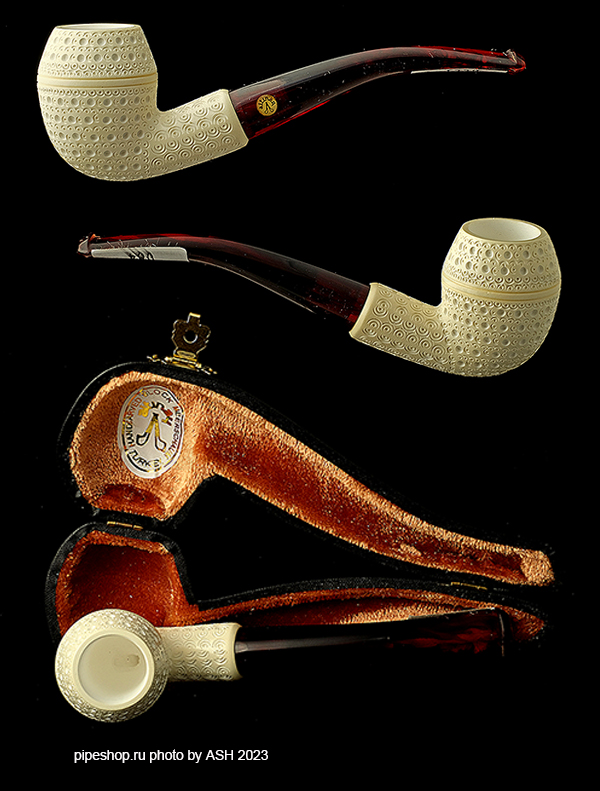   ALTINAY MEERSCHAUM CARVED BENT BULLDOG