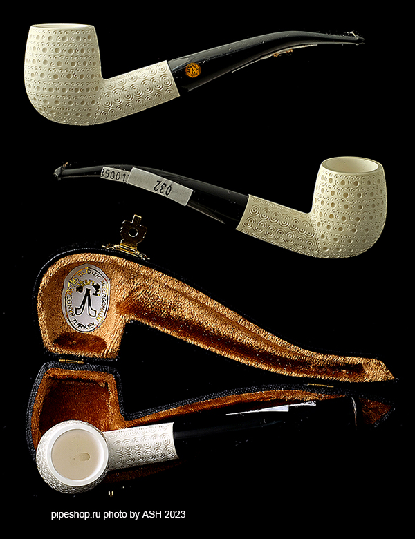   ALTINAY MEERSCHAUM CARVED BENT BILLIARD