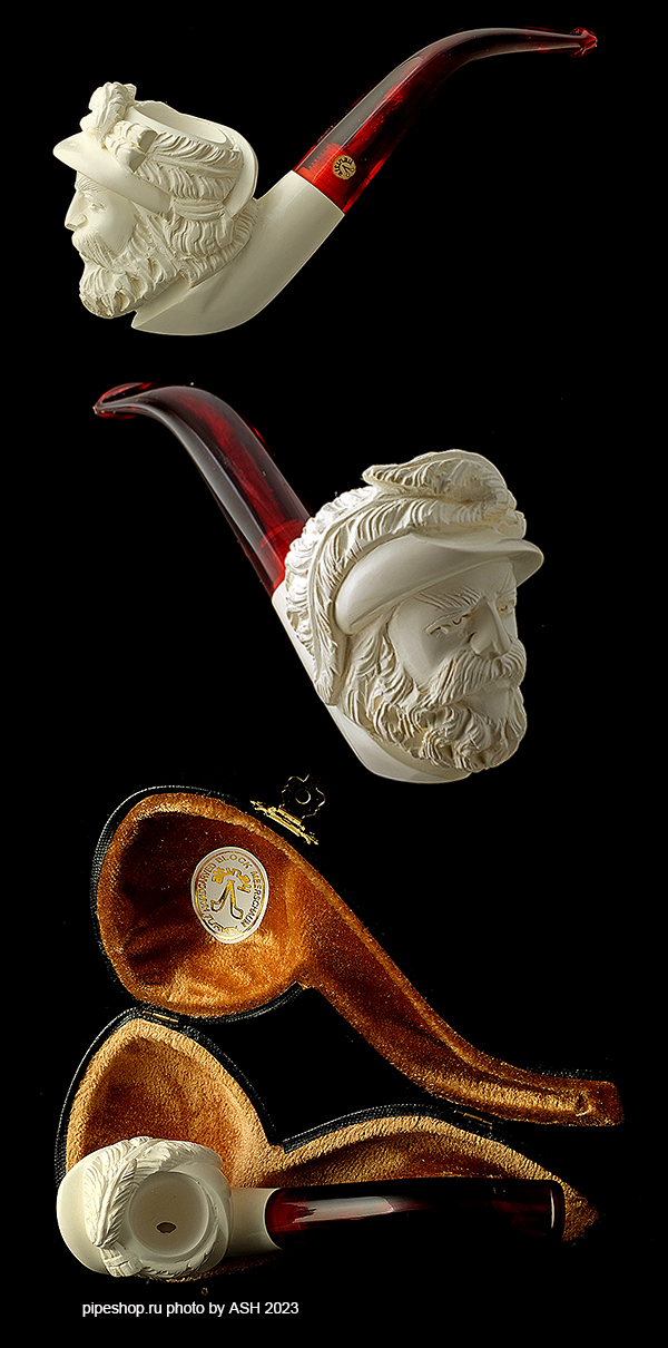   ALTINAY MEERSCHAUM CARVED BENT CAVALIER