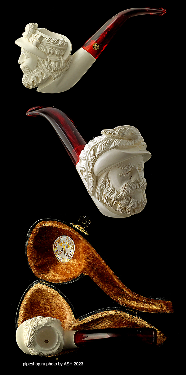   ALTINAY MEERSCHAUM CARVED BENT CAVALIER