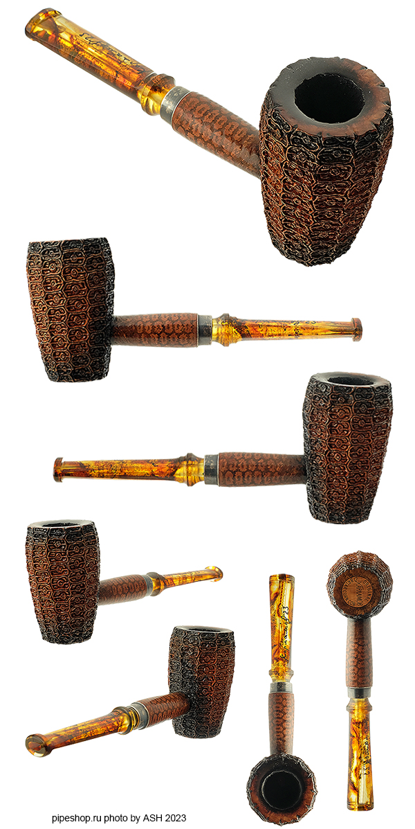    ORIGINAL BRIAR CORN COB WITH AMBER MOUTHPIECE