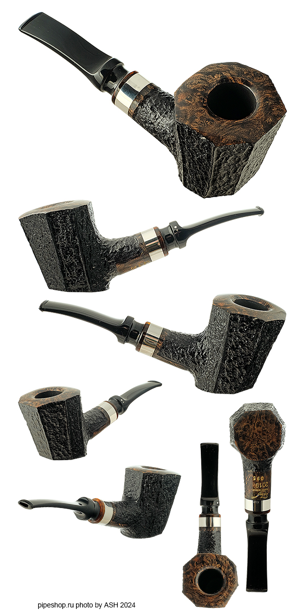   WINSLOW PIPE OF THE YEAR 2019 RUSTIC PANELED CHERRYWOOD WITH SILVER #095,  9 