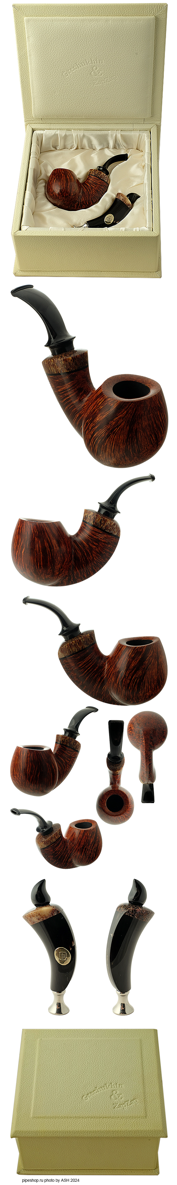   & ZAPZAP SMOOTH BENT APPLE WITH GIRAFFE BONE Grade GG and TAMPER (2013) ESTATE NEW UNSMOKED