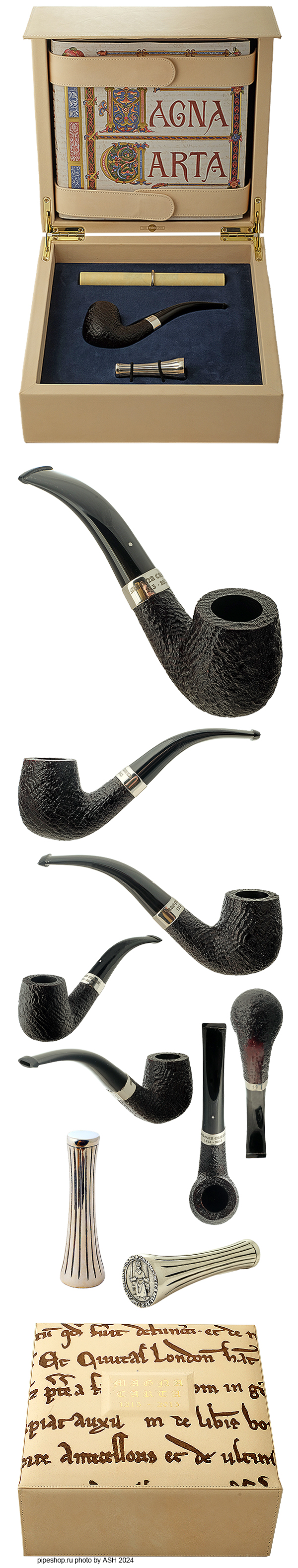   ALFRED DUNHILL`S THE WHITE SPOT "MAGNA CARTA 1215-2015" SHELL BRIAR 4102 #4 of 200 (2015)