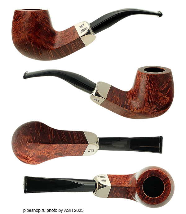   PETERSON`S ANTIQUE 1908 SMOOTH BENT BILLIARD WITH SILVER ESTATE SMOOTH UNSMOKED,  9 