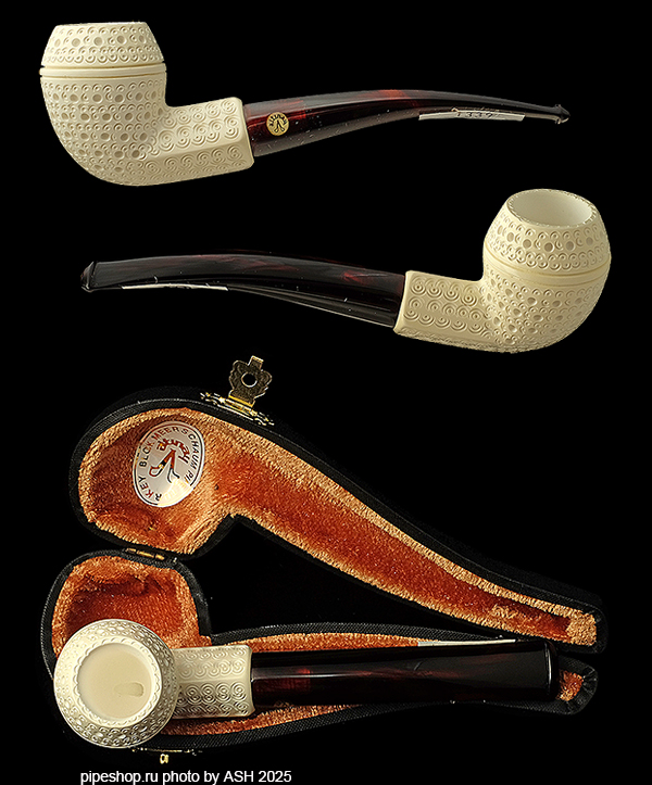   ALTINAY MEERSCHAUM CARVED BENT BULLDOG